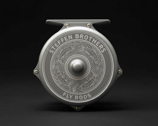 Custom Steffen Etched Model 2 Fly Reel — 4–7wt - Gunsmoke